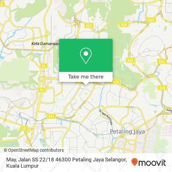 Peta May, Jalan SS 22 / 18 46300 Petaling Jaya Selangor