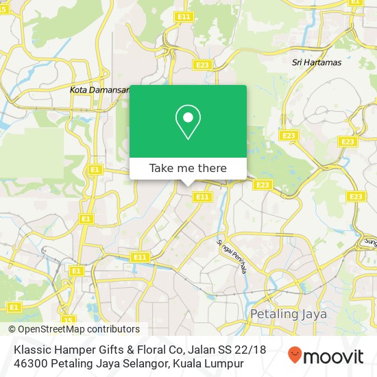 Klassic Hamper Gifts & Floral Co, Jalan SS 22 / 18 46300 Petaling Jaya Selangor map