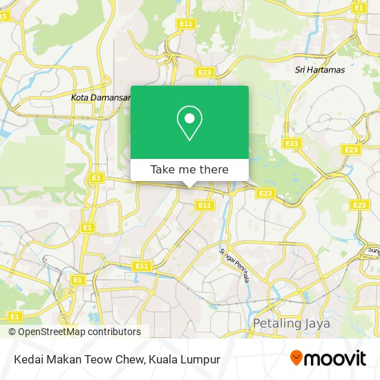 Peta Kedai Makan Teow Chew