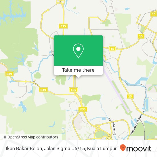 Ikan Bakar Belon, Jalan Sigma U6 / 15 map