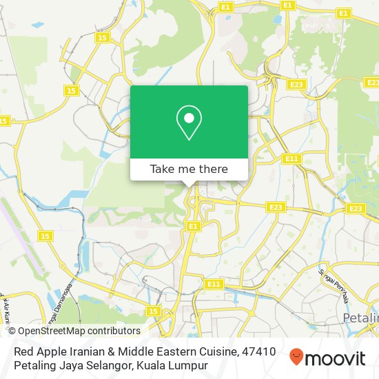 Red Apple Iranian & Middle Eastern Cuisine, 47410 Petaling Jaya Selangor map