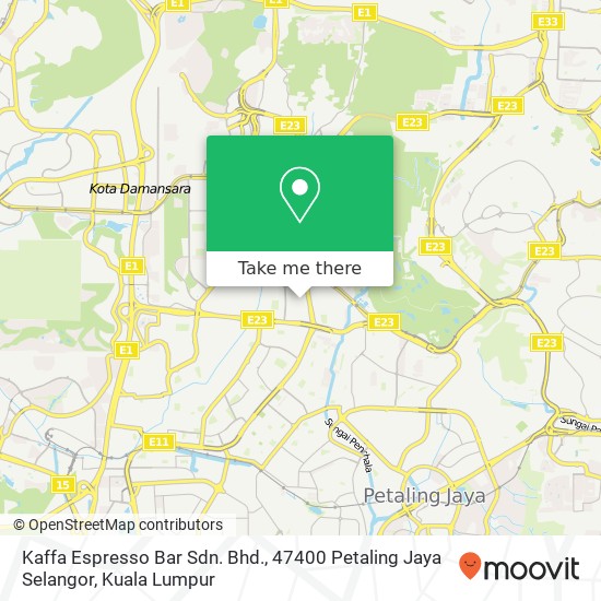 Kaffa Espresso Bar Sdn. Bhd., 47400 Petaling Jaya Selangor map