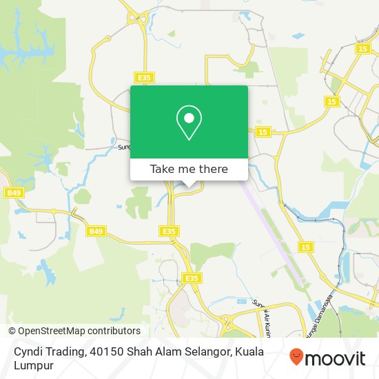 Peta Cyndi Trading, 40150 Shah Alam Selangor