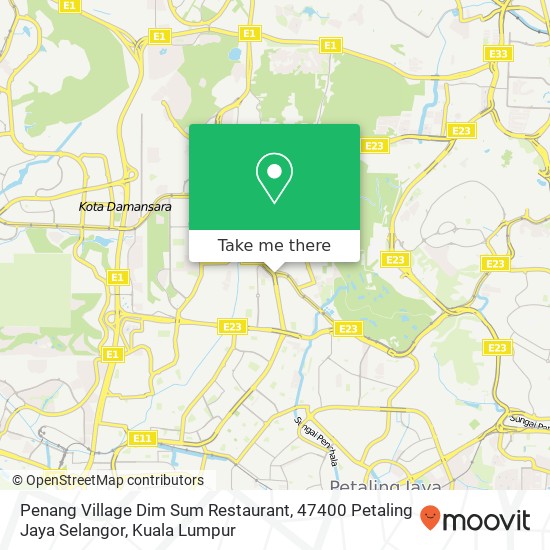 Penang Village Dim Sum Restaurant, 47400 Petaling Jaya Selangor map