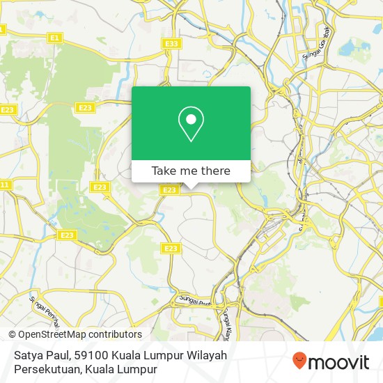 Peta Satya Paul, 59100 Kuala Lumpur Wilayah Persekutuan