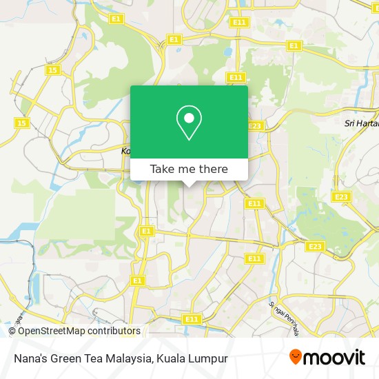 Nana's Green Tea Malaysia map