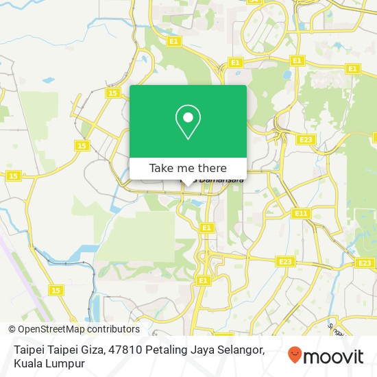 Peta Taipei Taipei Giza, 47810 Petaling Jaya Selangor