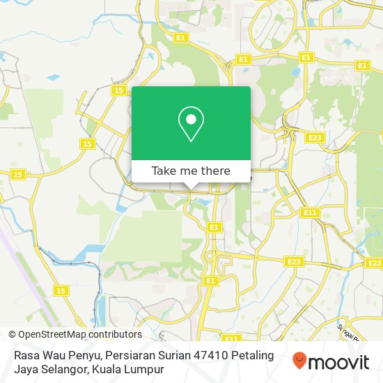 Peta Rasa Wau Penyu, Persiaran Surian 47410 Petaling Jaya Selangor