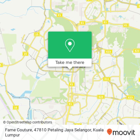 Fame Couture, 47810 Petaling Jaya Selangor map