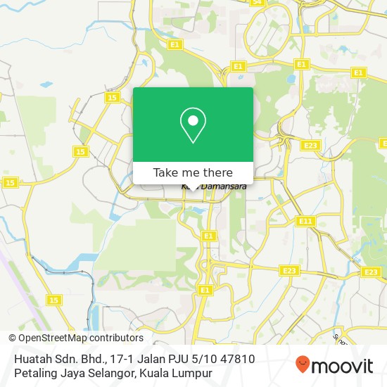 Huatah Sdn. Bhd., 17-1 Jalan PJU 5 / 10 47810 Petaling Jaya Selangor map