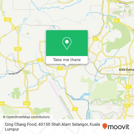 Peta Qing Chang Food, 40150 Shah Alam Selangor