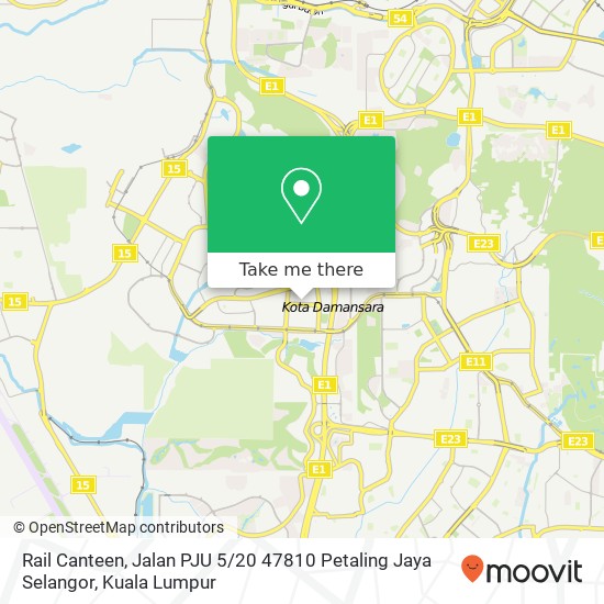 Rail Canteen, Jalan PJU 5 / 20 47810 Petaling Jaya Selangor map