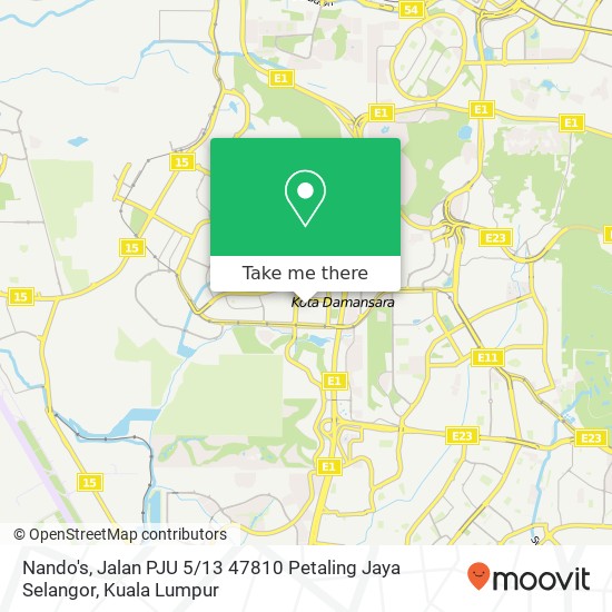 Nando's, Jalan PJU 5 / 13 47810 Petaling Jaya Selangor map