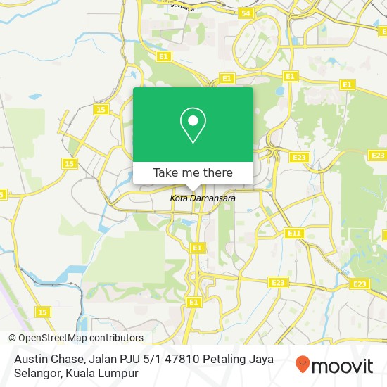 Peta Austin Chase, Jalan PJU 5 / 1 47810 Petaling Jaya Selangor