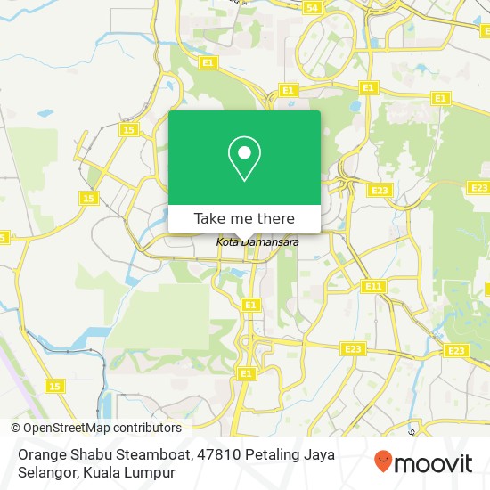 Orange Shabu Steamboat, 47810 Petaling Jaya Selangor map