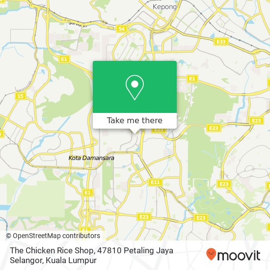The Chicken Rice Shop, 47810 Petaling Jaya Selangor map