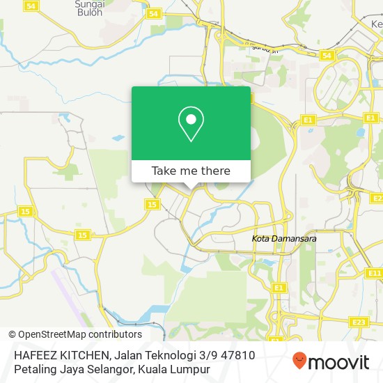 HAFEEZ KITCHEN, Jalan Teknologi 3 / 9 47810 Petaling Jaya Selangor map