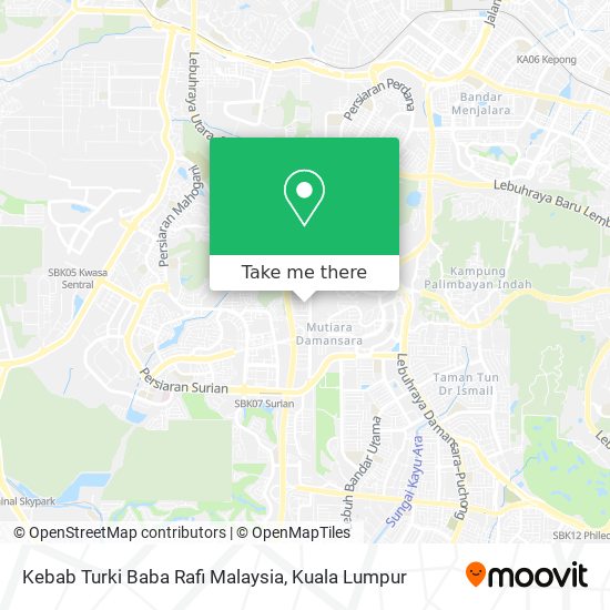 Kebab Turki Baba Rafi Malaysia map