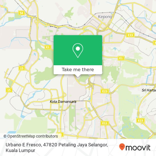 Urbano E Fresco, 47820 Petaling Jaya Selangor map