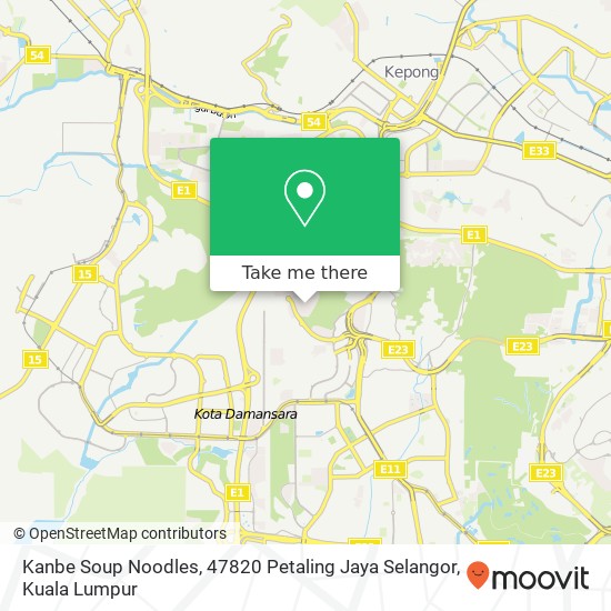 Kanbe Soup Noodles, 47820 Petaling Jaya Selangor map