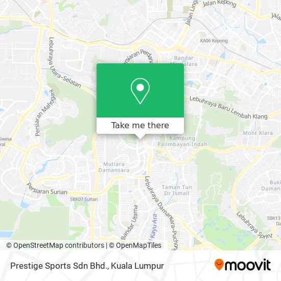 Peta Prestige Sports Sdn Bhd.