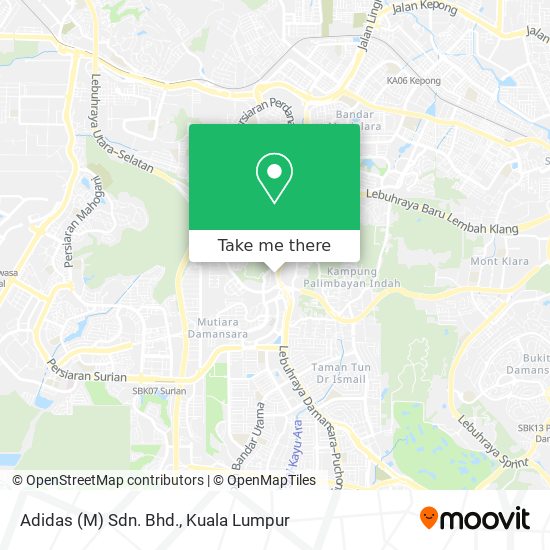 Adidas (M) Sdn. Bhd. map