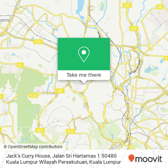 Peta Jack's Curry House, Jalan Sri Hartamas 1 50480 Kuala Lumpur Wilayah Persekutuan