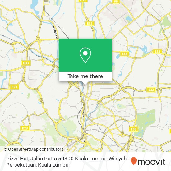 Peta Pizza Hut, Jalan Putra 50300 Kuala Lumpur Wilayah Persekutuan