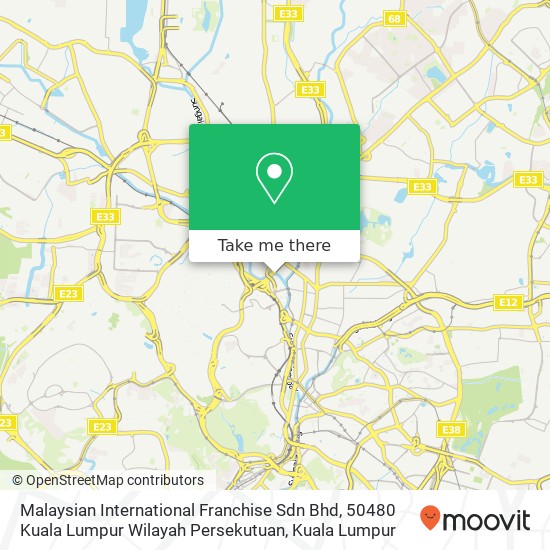 Peta Malaysian International Franchise Sdn Bhd, 50480 Kuala Lumpur Wilayah Persekutuan