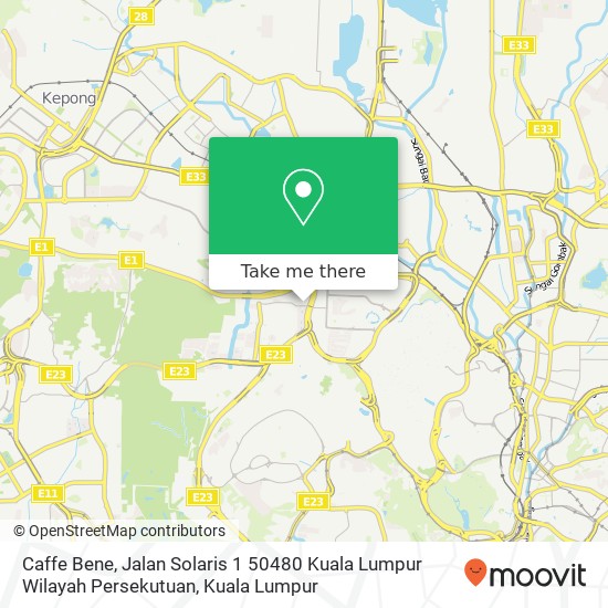 Caffe Bene, Jalan Solaris 1 50480 Kuala Lumpur Wilayah Persekutuan map