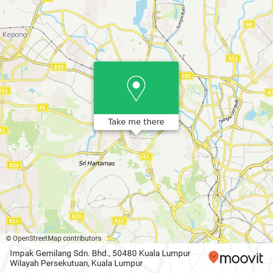 Impak Gemilang Sdn. Bhd., 50480 Kuala Lumpur Wilayah Persekutuan map