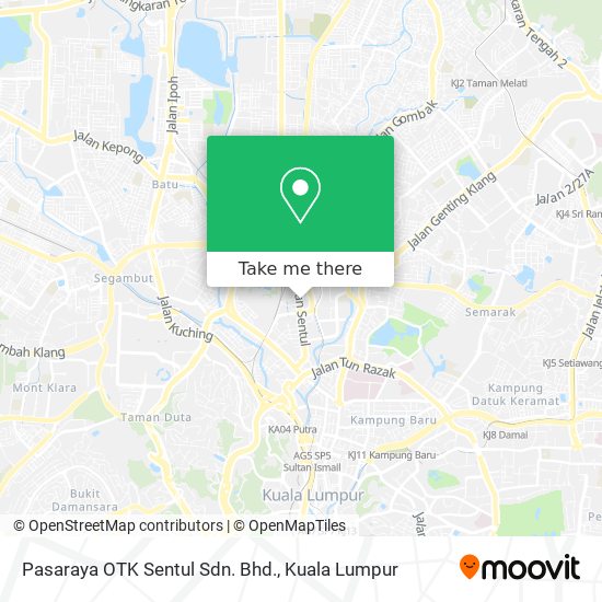 Pasaraya OTK Sentul Sdn. Bhd. map