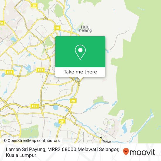 Peta Laman Sri Payung, MRR2 68000 Melawati Selangor