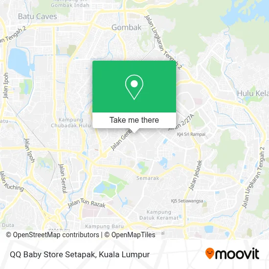 QQ Baby Store Setapak map