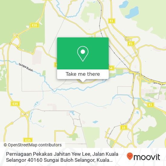 Peta Perniagaan Pekakas Jahitan Yew Lee, Jalan Kuala Selangor 40160 Sungai Buloh Selangor