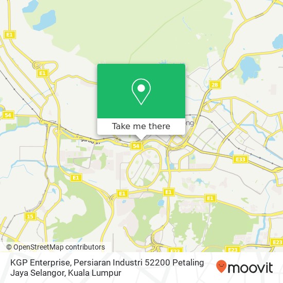 Peta KGP Enterprise, Persiaran Industri 52200 Petaling Jaya Selangor