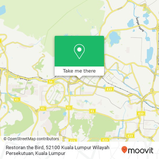 Peta Restoran the Bird, 52100 Kuala Lumpur Wilayah Persekutuan
