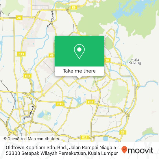 Oldtown Kopitiam Sdn. Bhd., Jalan Rampai Niaga 5 53300 Setapak Wilayah Persekutuan map
