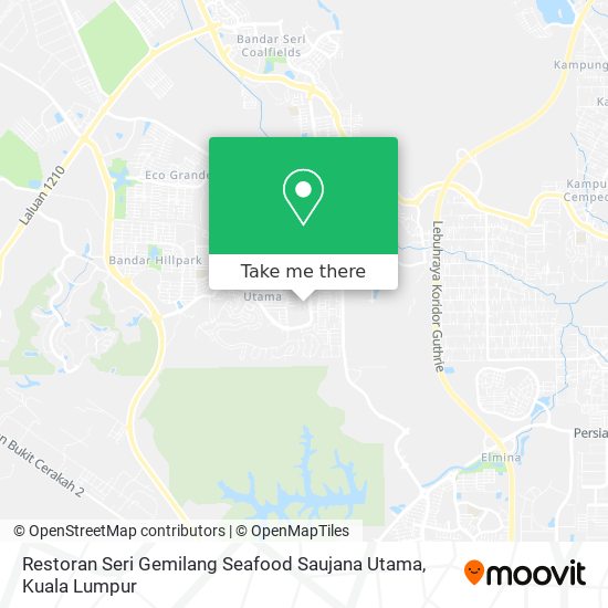 Restoran Seri Gemilang Seafood Saujana Utama map