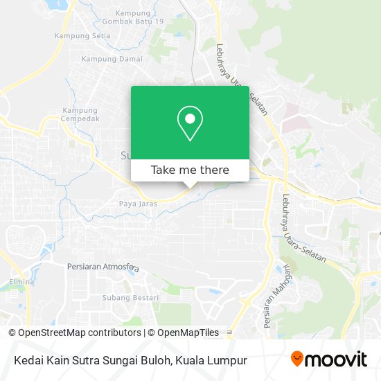 Kedai Kain Sutra Sungai Buloh map