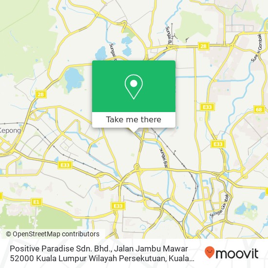 Positive Paradise Sdn. Bhd., Jalan Jambu Mawar 52000 Kuala Lumpur Wilayah Persekutuan map