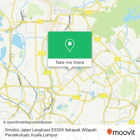 Peta Smoko, Jalan Langkawi 53300 Setapak Wilayah Persekutuan