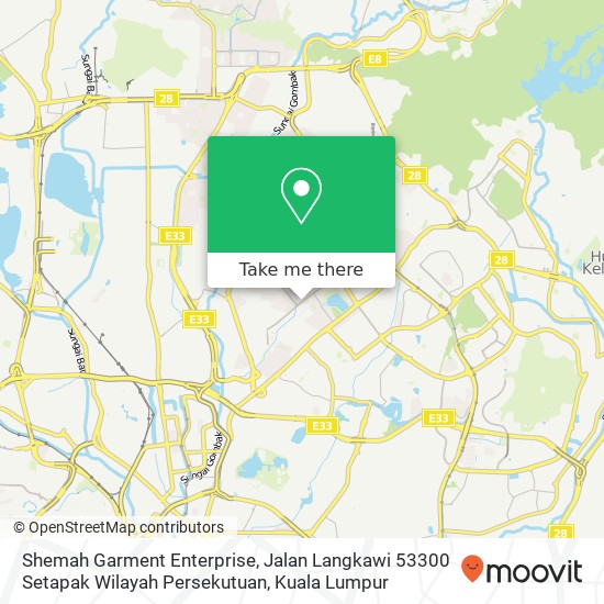 Shemah Garment Enterprise, Jalan Langkawi 53300 Setapak Wilayah Persekutuan map