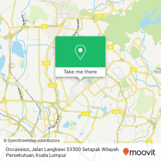 Peta Occassion, Jalan Langkawi 53300 Setapak Wilayah Persekutuan