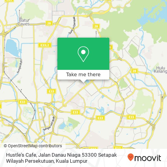 Hustle's Cafe, Jalan Danau Niaga 53300 Setapak Wilayah Persekutuan map