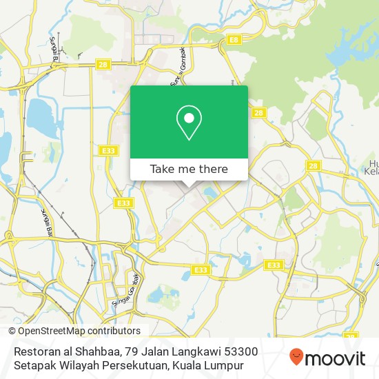 Peta Restoran al Shahbaa, 79 Jalan Langkawi 53300 Setapak Wilayah Persekutuan
