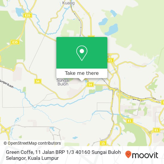 Green Coffe, 11 Jalan BRP 1 / 3 40160 Sungai Buloh Selangor map