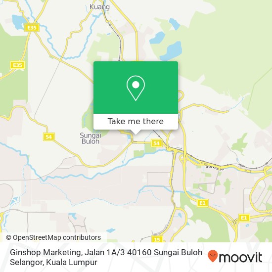 Peta Ginshop Marketing, Jalan 1A / 3 40160 Sungai Buloh Selangor