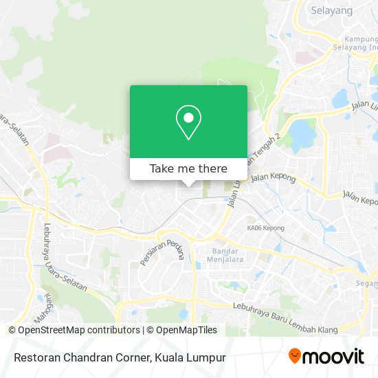 Restoran Chandran Corner map