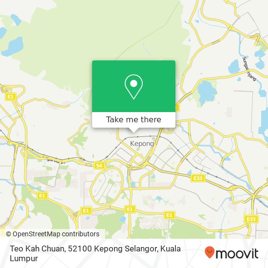 Peta Teo Kah Chuan, 52100 Kepong Selangor